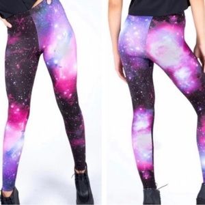BLACKMILK Purple Galaxy Leggings, Size XS